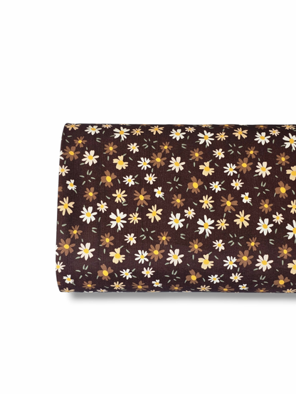 *Unique Design* Cloud Poly Neutral Daisy Patch Brown