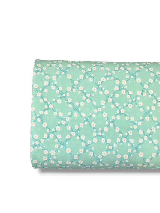*Unique Design* Cloud Poly Daisy Vine Seafoam