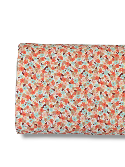 *Unique Design* Willow Ribbed Knit Posy Parade Coral
