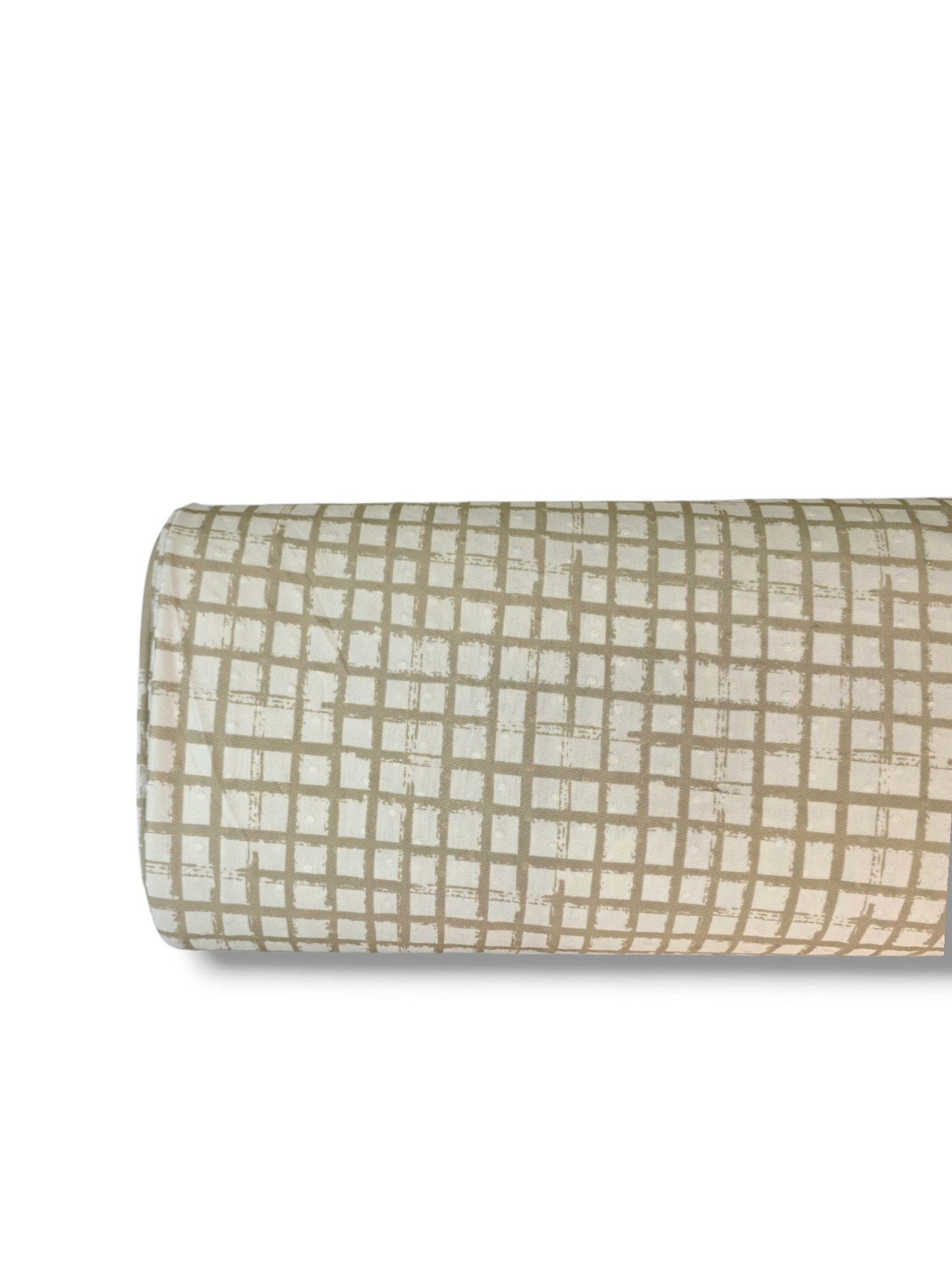 *Unique Design* Swiss Dot Knit Brushed Checks Sandstone