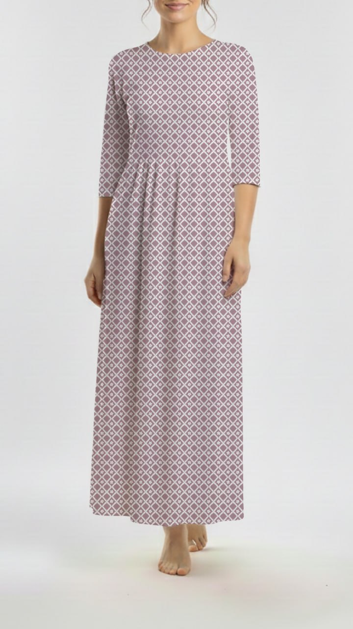 *Unique Design* Swiss Dot Knit Diamond Daisy Lilac