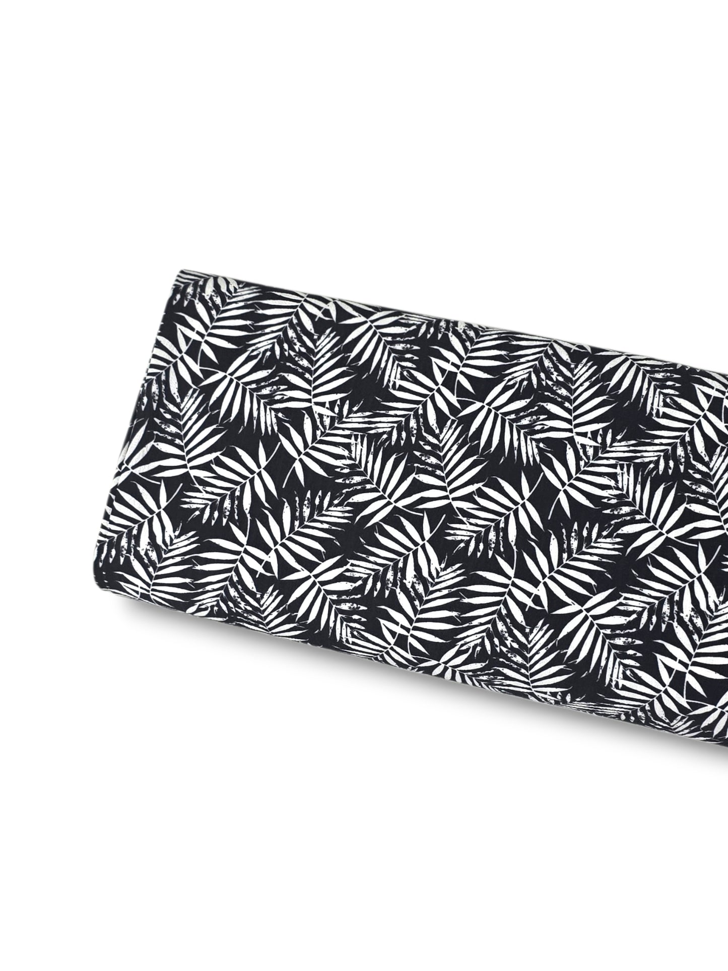 Poly Crepe Lush Palms Black