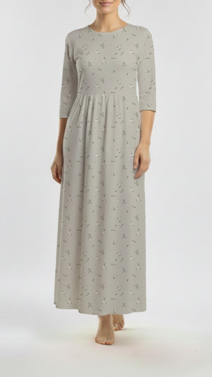 *Unique Design* Ribbed Knit Cotton Feel Gentle Garden Gray