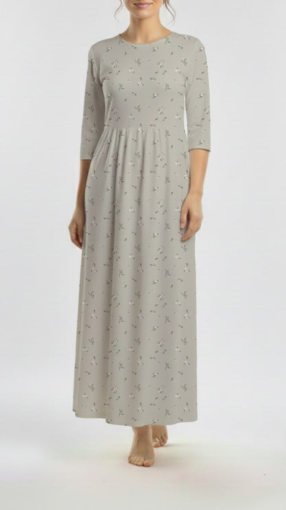 *Unique Design* Ribbed Knit Cotton Feel Gentle Garden Gray