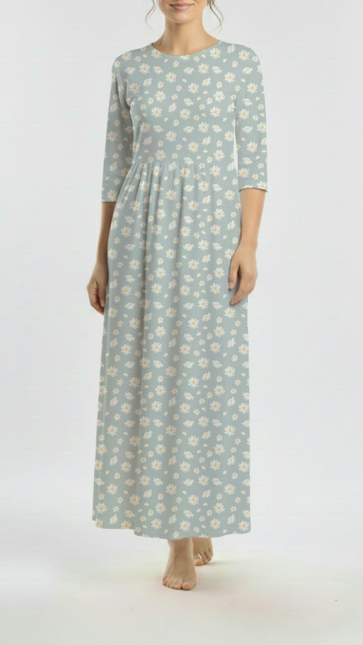 *Unique Design* Willow Ribbed Knit Springtime Daisy