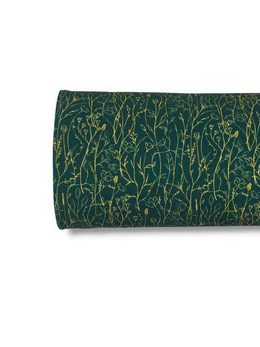 * Unique Design * Cloud Poly Golden Whispers Forest Green