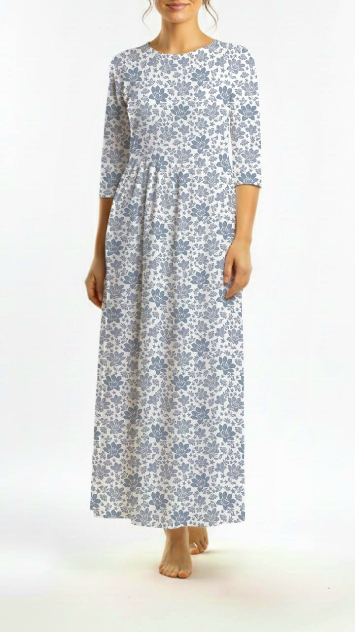 *Unique Design* Swiss Dot Knit Heirloom Hydrangea Blue