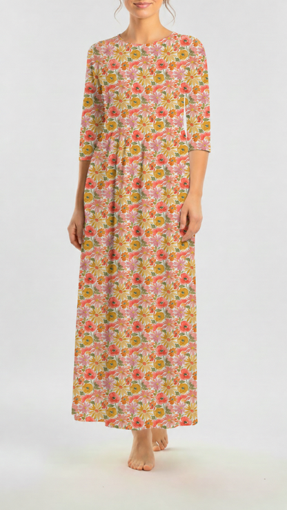 * Unique Design * Ribbed Knit Cotton Feel Watercolor Melody