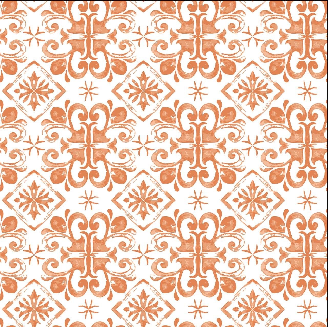 * Unique Design * Ribbed Knit Cotton Feel Geometric Elegance Orange