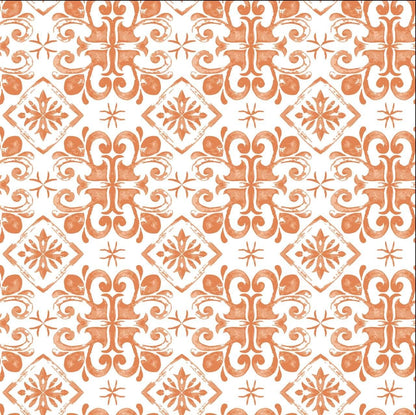* Unique Design * Ribbed Knit Cotton Feel Geometric Elegance Orange