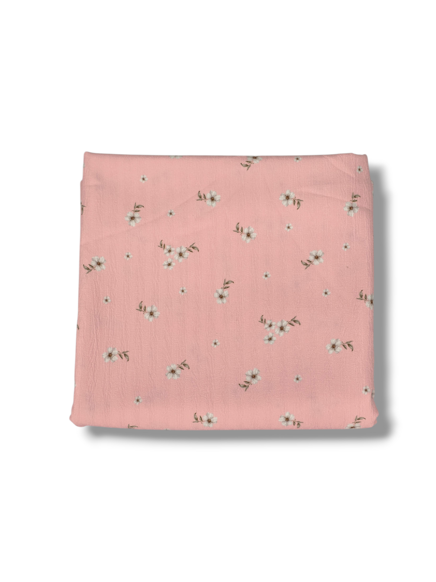 Poly Crepe Dainty Blossoms Pink