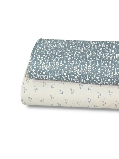 *Unique Design* Swiss Dot Knit Little Meadow Sky Mist