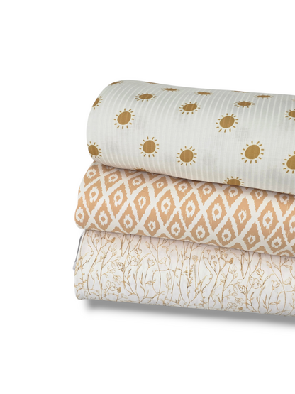 *Unique Design* Ribbed Knit Cotton Feel Golden Sunshine Cream