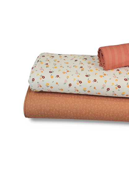 * Unique Design * Pointelle Light Botanical Ginger