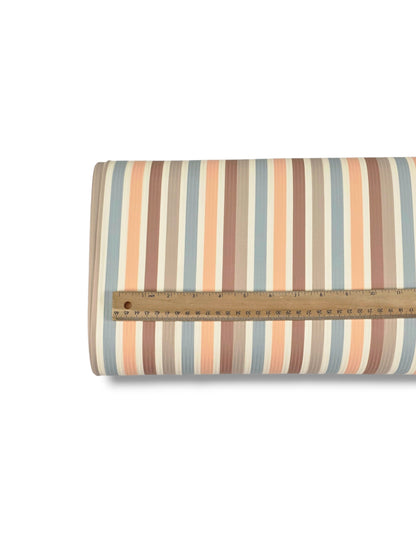 *Unique Design* Willow Ribbed Knit Fun Stripe Brown Blue