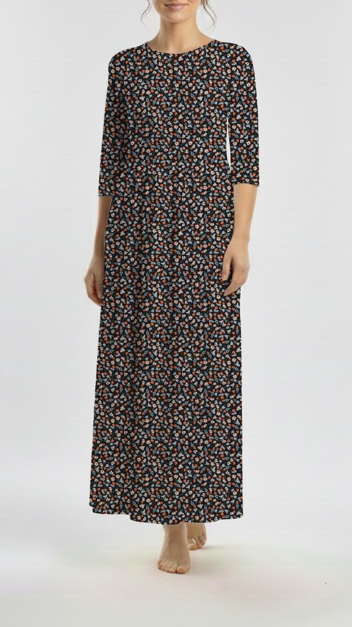* Unique Design * Ribbed Knit Cotton Feel Posy Pop Black