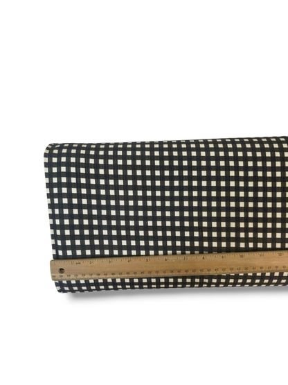 * Unique Design * Willow Ribbed Knit Farmhouse Plaid Black