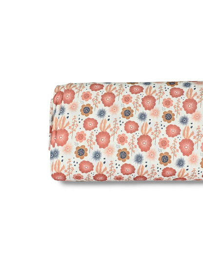 *Unique Design* Swiss Dot Knit Blush Blooms