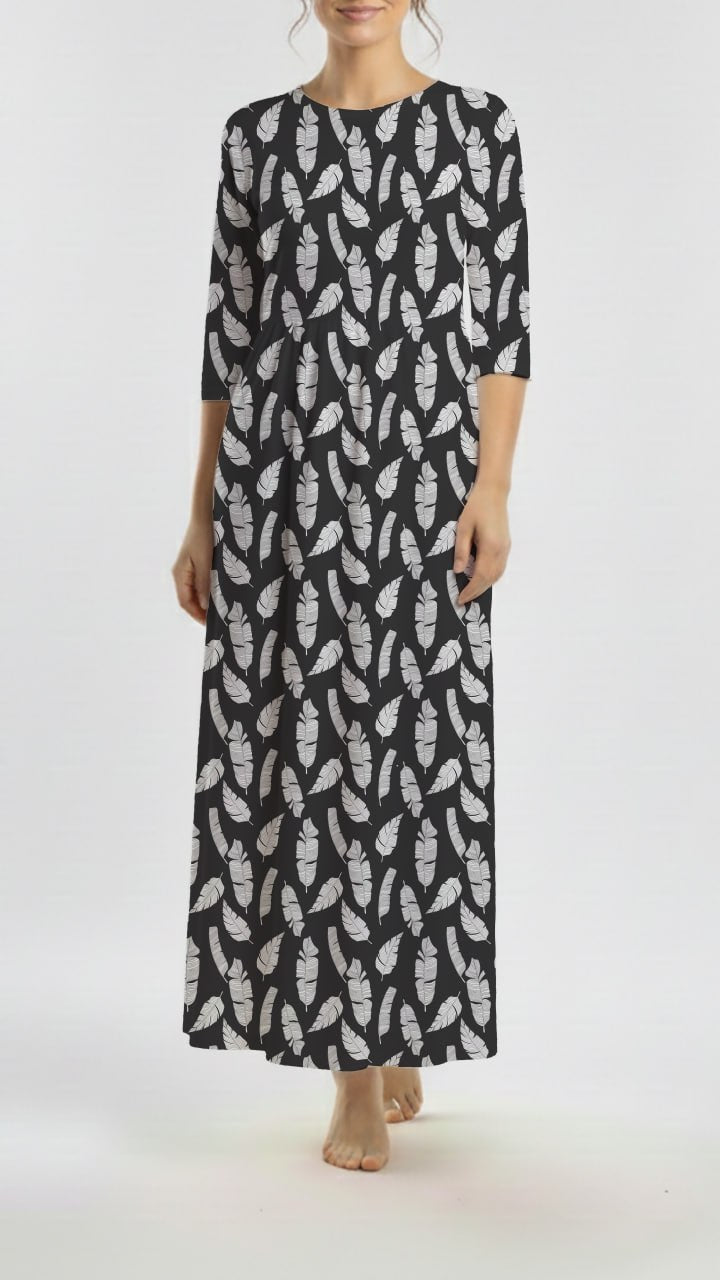 * Unique Design * Willow Ribbed Knit Modern Oasis Black