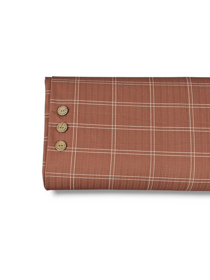 * Unique Design * Pointelle Modern Graph Rust