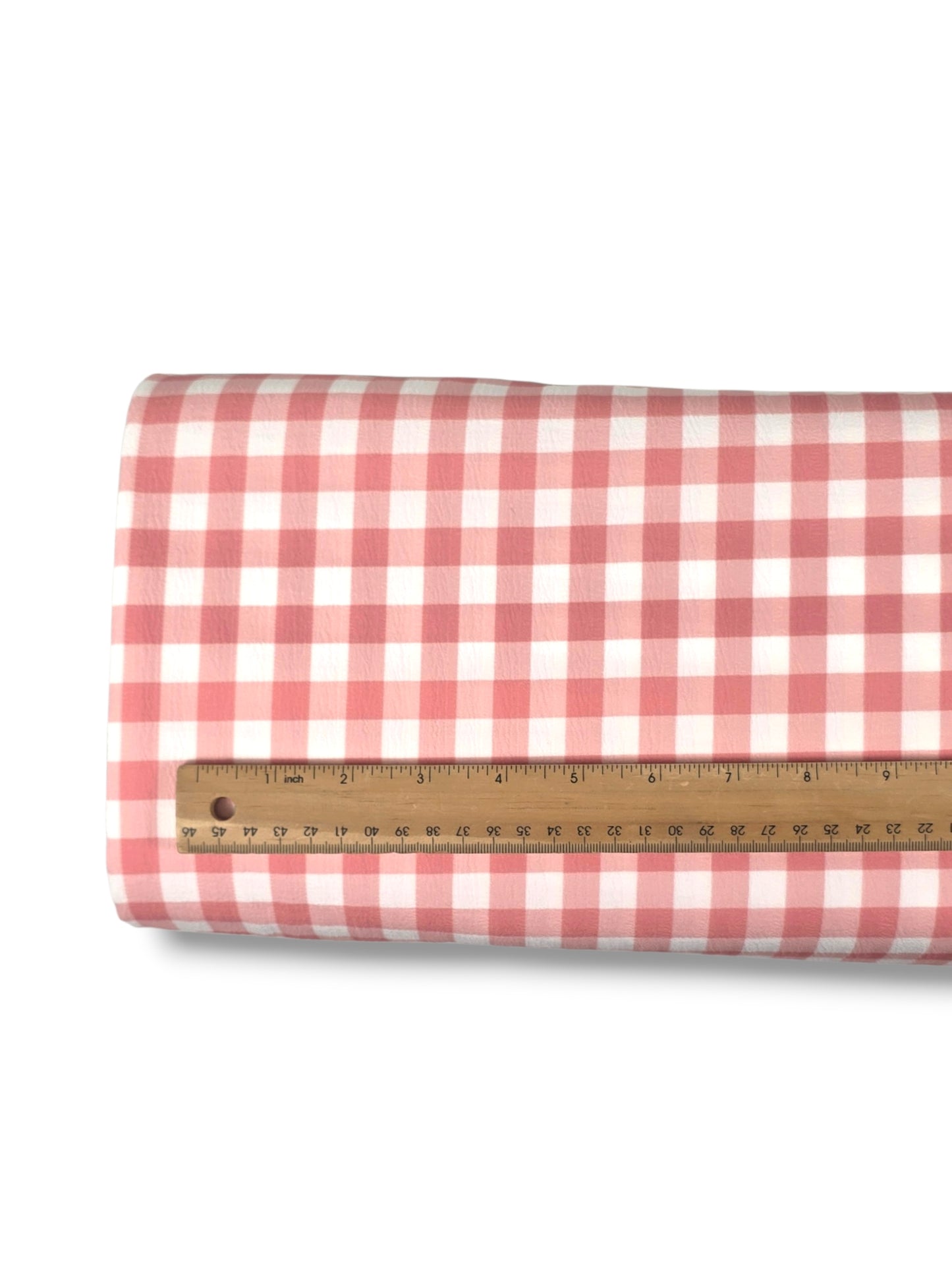 Poly Crepe Seaside Gingham Melon