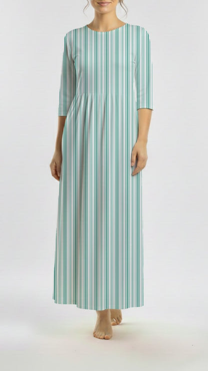 *Unique Design* Willow Ribbed Knit Coastal Stripe Seafoam