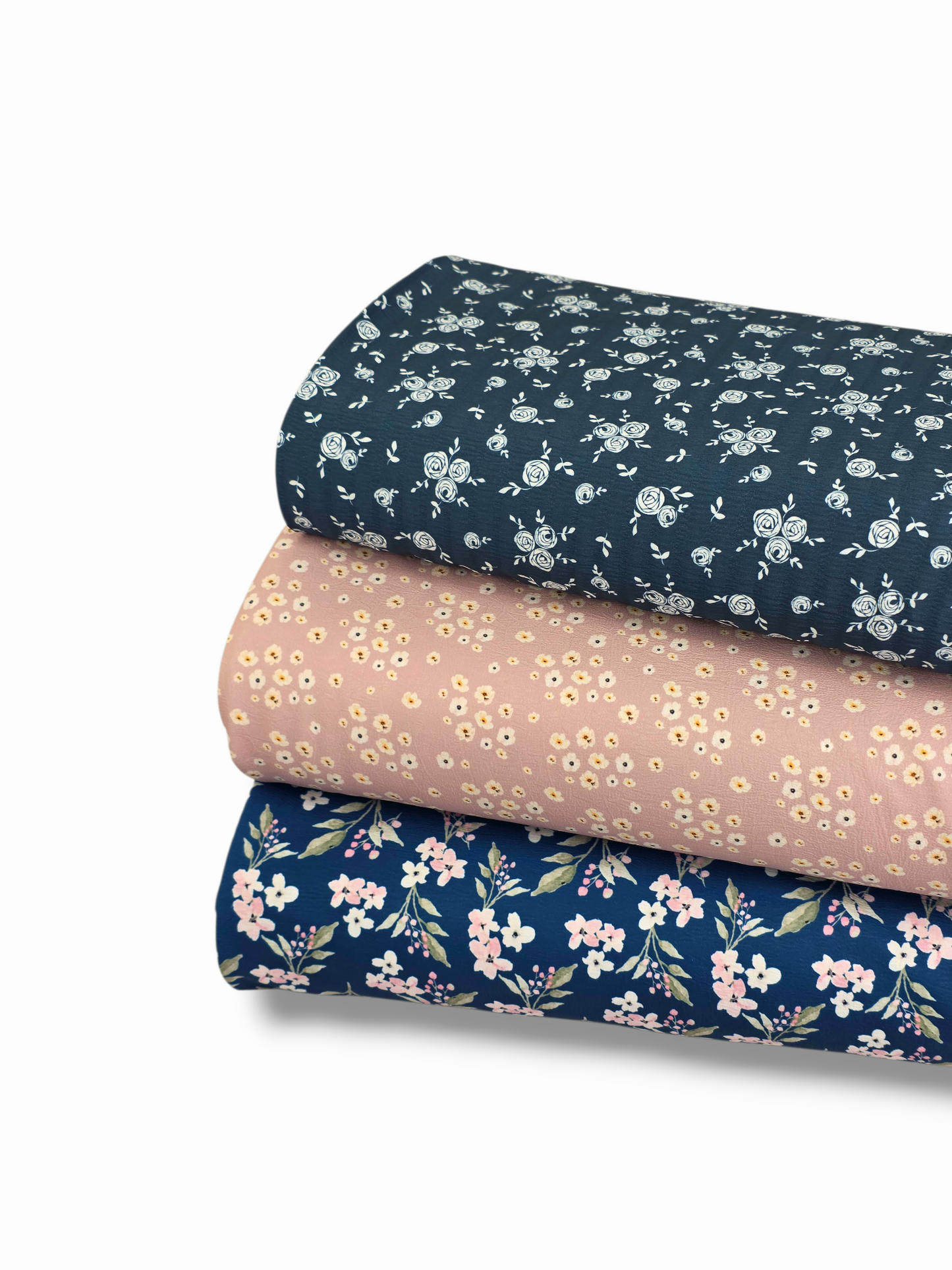 *Unique Design* Crinkled Crepe Garden Rosettes Navy