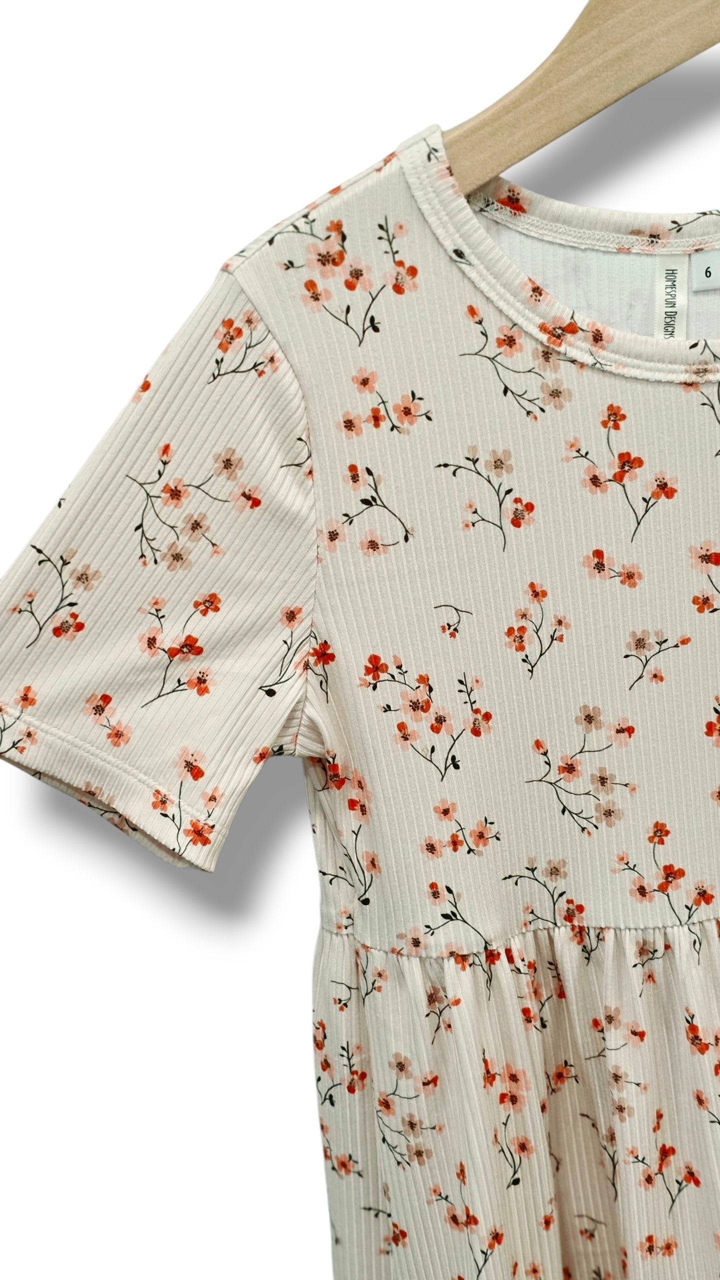 6T Brushed Rib Knit Cherry Blossoom