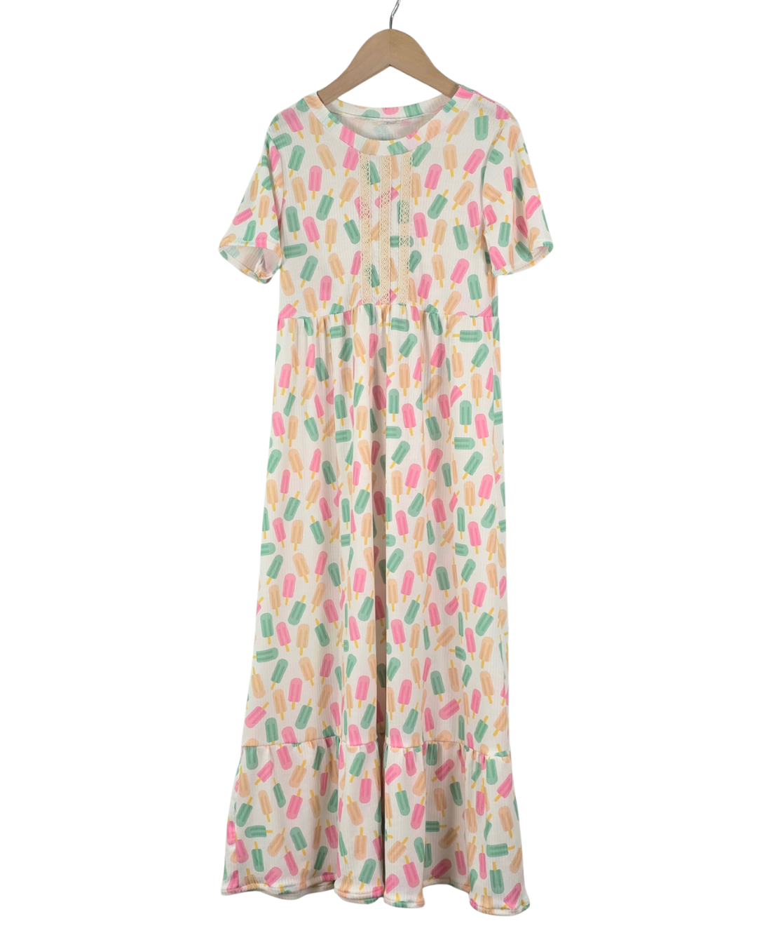 6-7 Yr Ribbed Knit Popsicle Paradise Dress