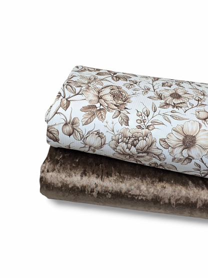 *Unique Design* Willow Ribbed Knit Antique Blossom Beige