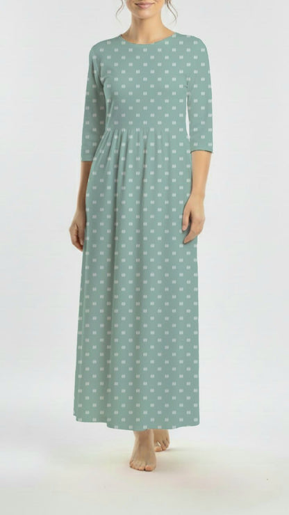 *Unique Design* Crinkled Crepe Coastal Pop Aqua