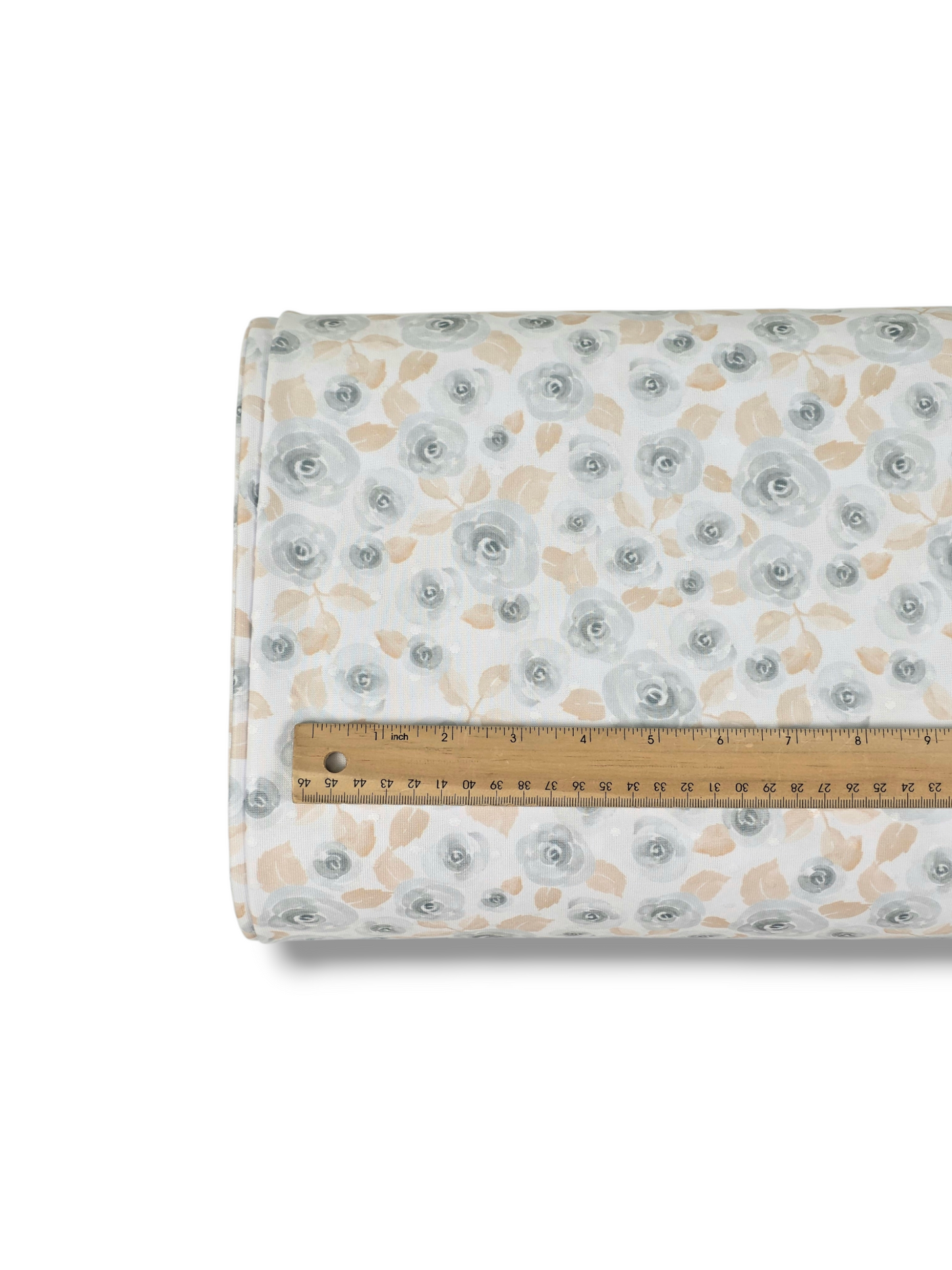 * Unique Design * Swiss Dot Knit Classic Roses Soft Blue