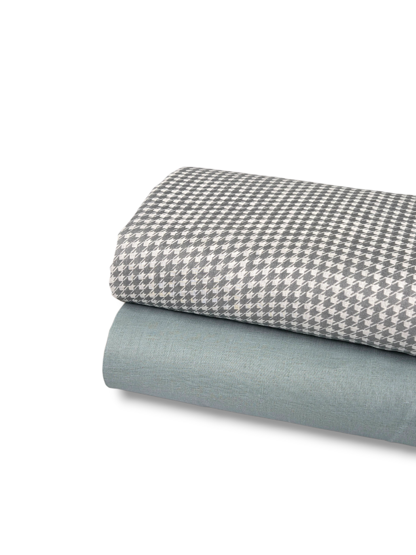 *Unique Design* Linen Summer Houndstooth Sage Green