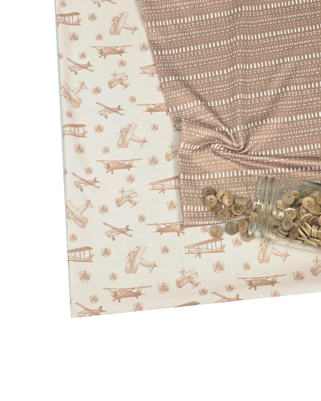 *Unique Design* Swiss Dot Knit Vintage Flight Tan