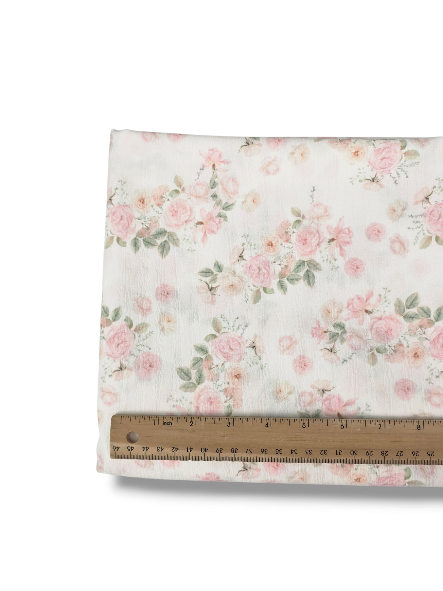 Poly Crepe Blushing Garden White