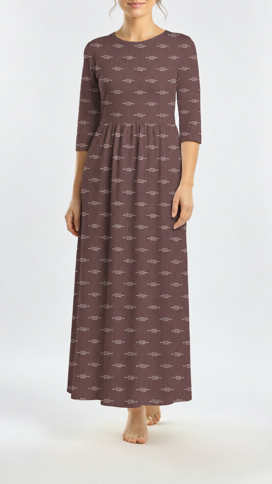 * Unique Design * Ribbed Knit Cotton Feel Modern Dash Brick