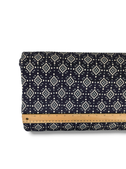 * Unique Design * Cotton Knit Rustic Aztec Black