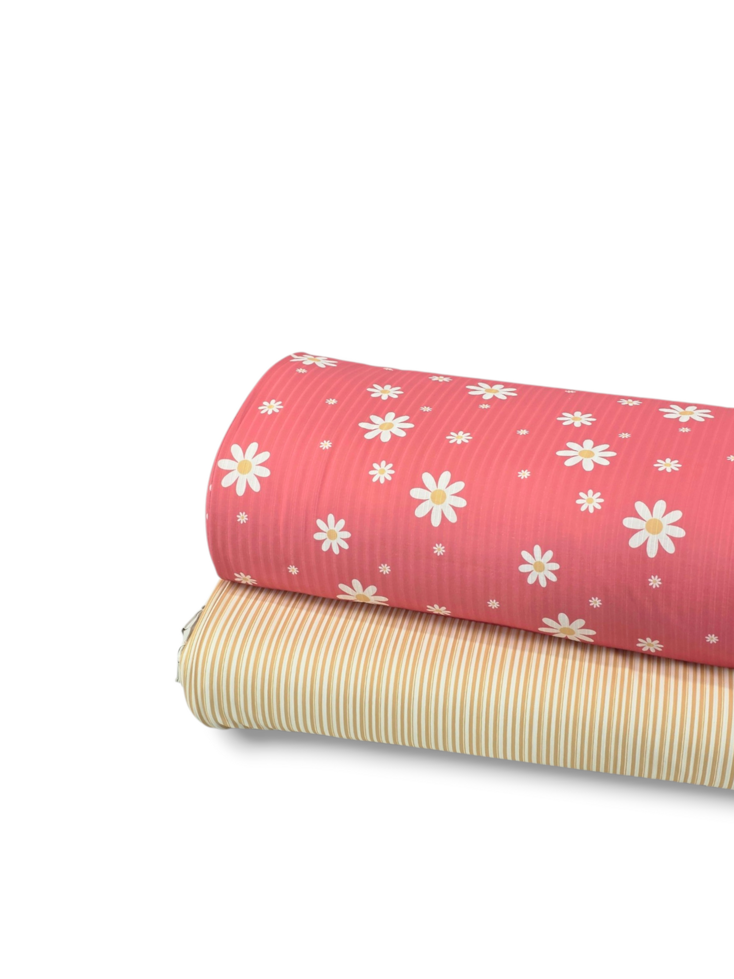 * Unique Design * Ribbed Knit Cotton Feel Simple Daisy Coral