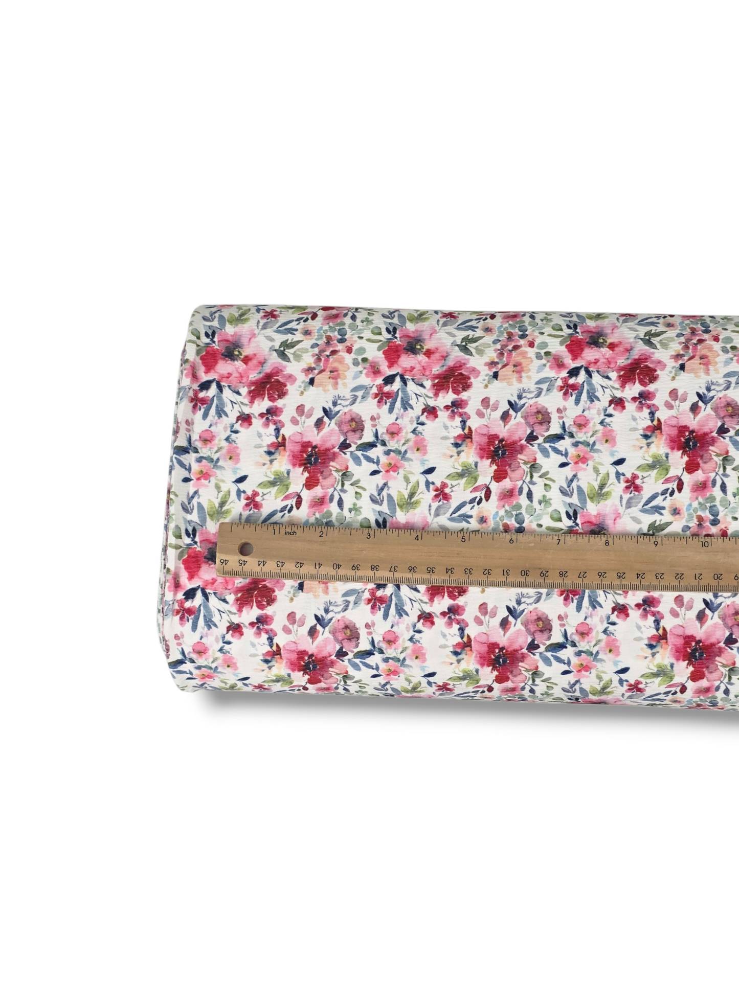 *Unique Design* Crinkled Crepe Rosy Meadow White