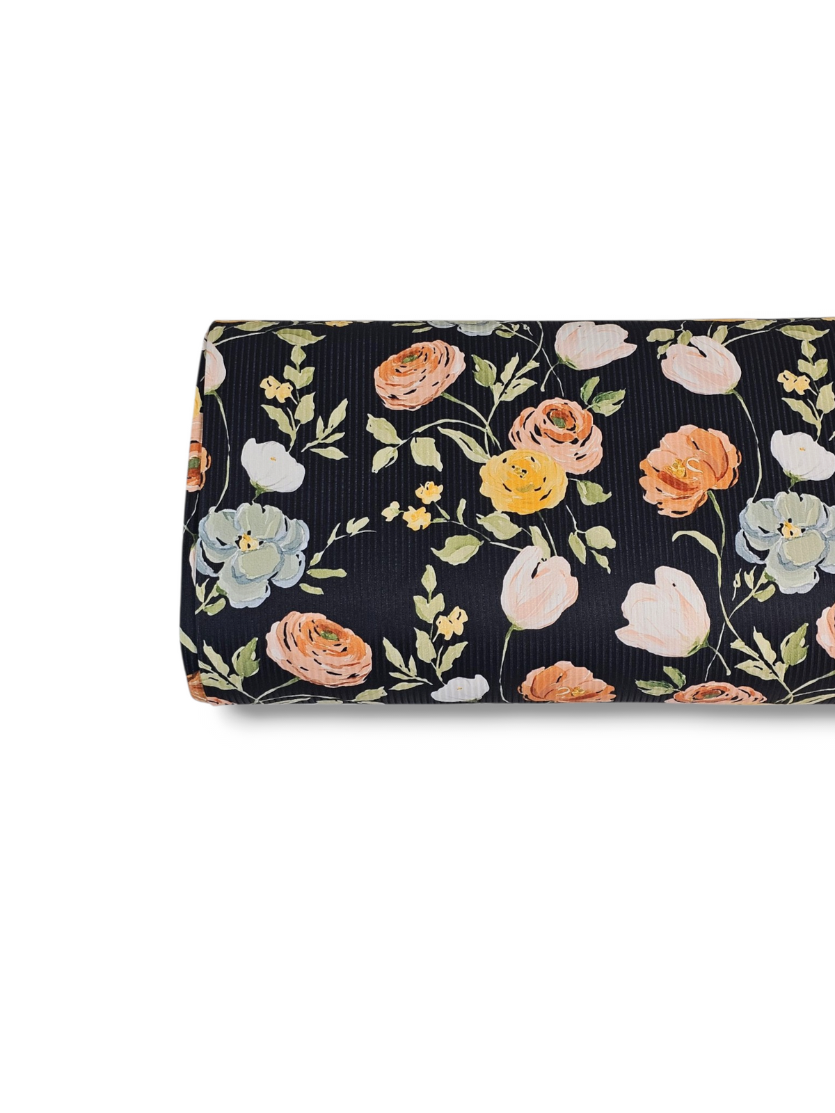 *Unique Design* Willow Ribbed Knit Autumn Floral Scape Black