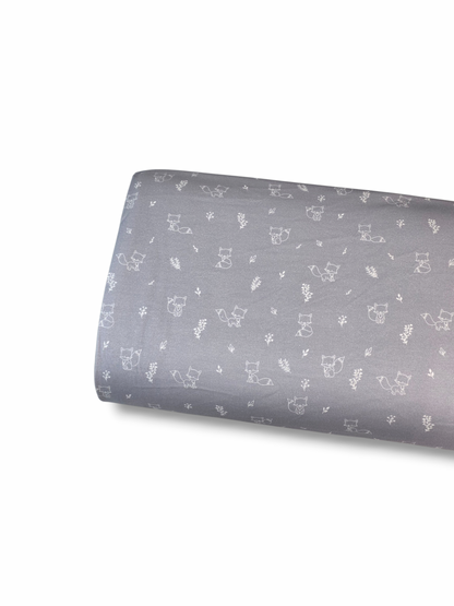 * Unique Design * Cotton Knit Minimal Fox Gray