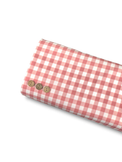 Poly Crepe Seaside Gingham Melon