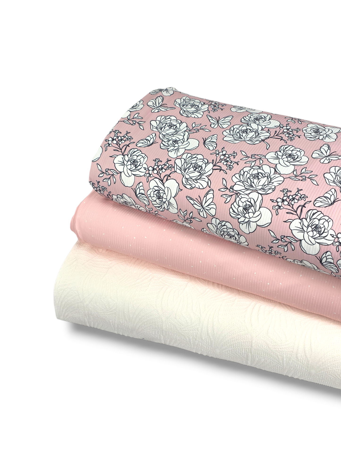 *Unique Design* Willow Ribbed Knit Large Cottage Blossom Pink