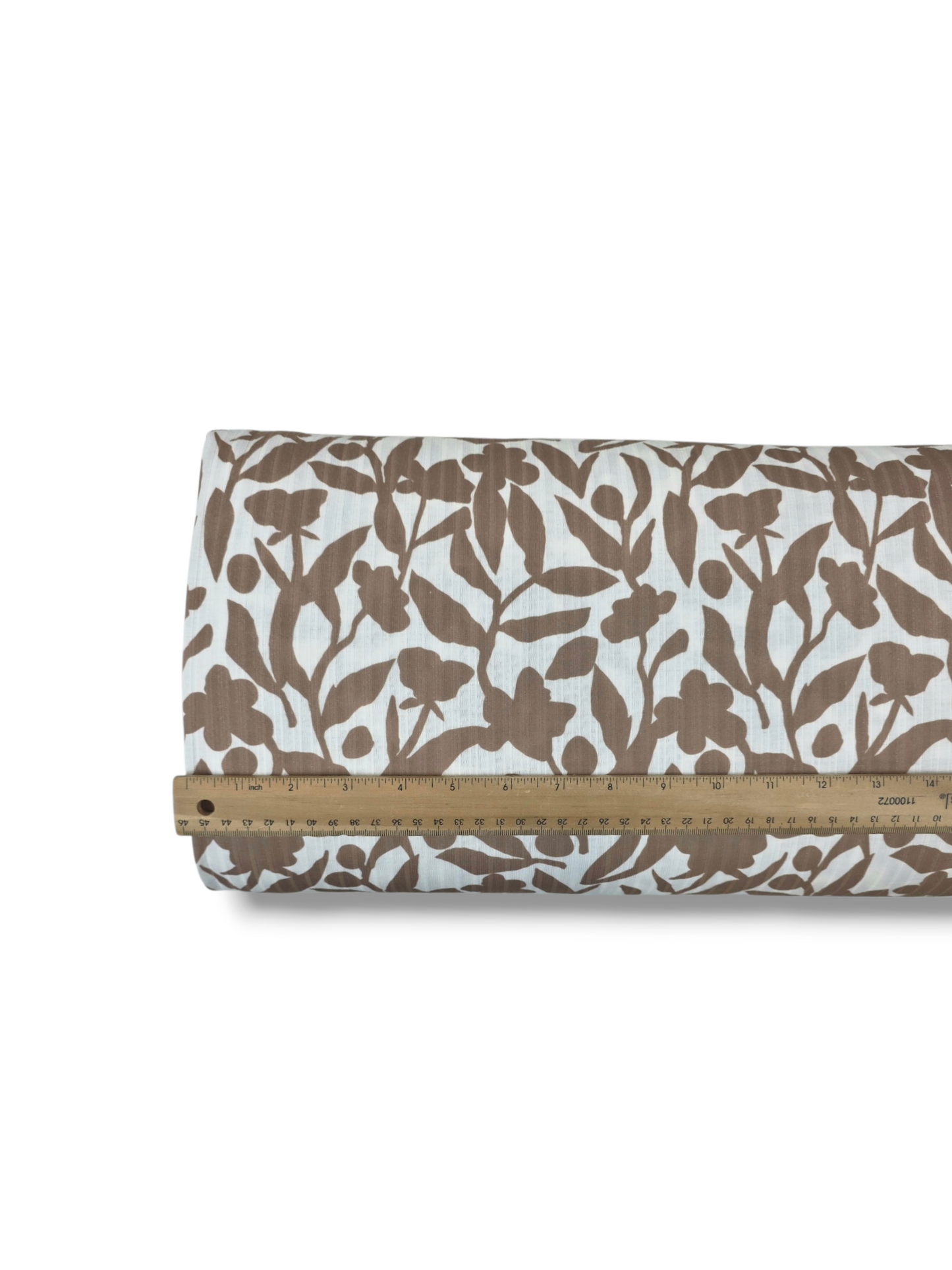 * Unique Design * Ribbed Knit Cotton Feel Abstract Floral Tan