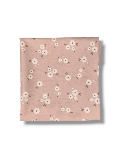 Poly Crepe Scattered Charm Antique Pink