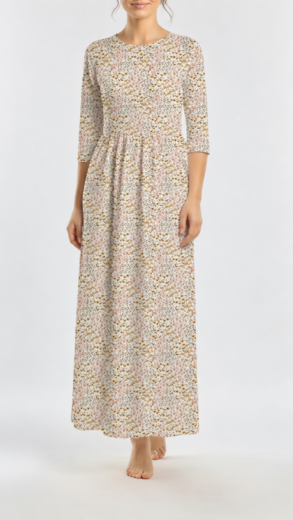 Poly Crepe Wheatfield Whimsy Cream