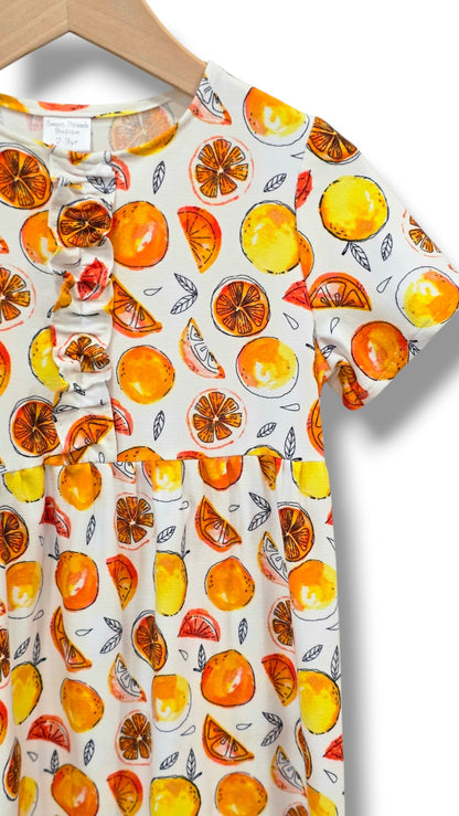 2-3 Yr Single Brushed Poly Orange Bliss Dress
