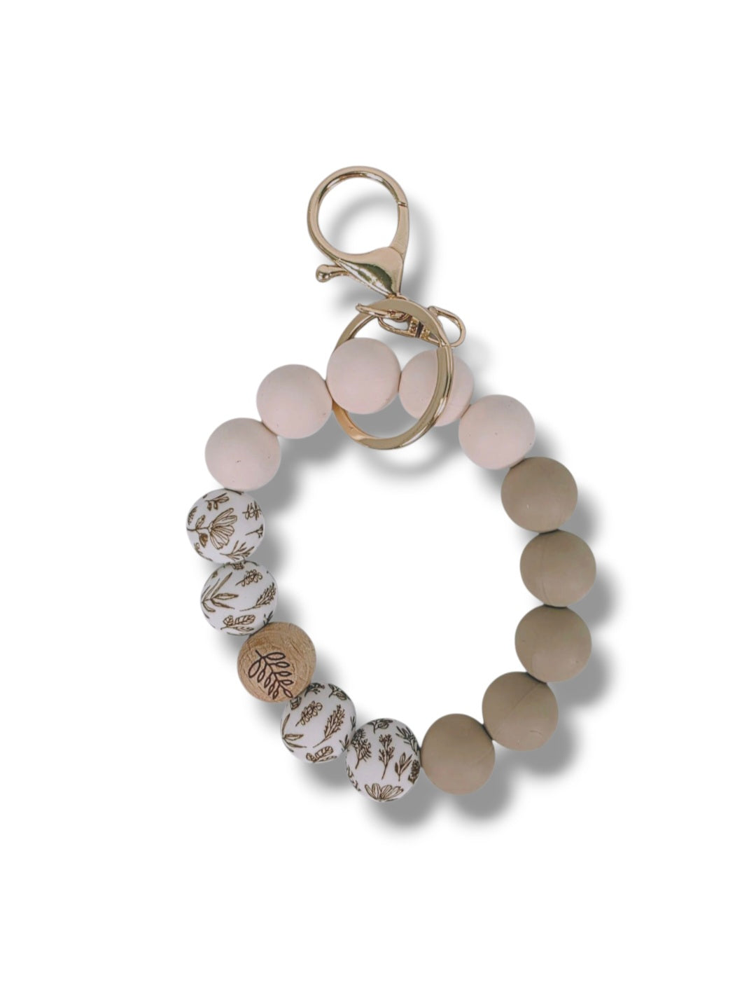 Silicone Bead Clip Bracelet Prairie Sand