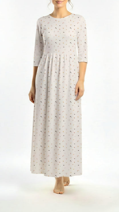 *Unique Design* Linen Ditsy Blooms Cream