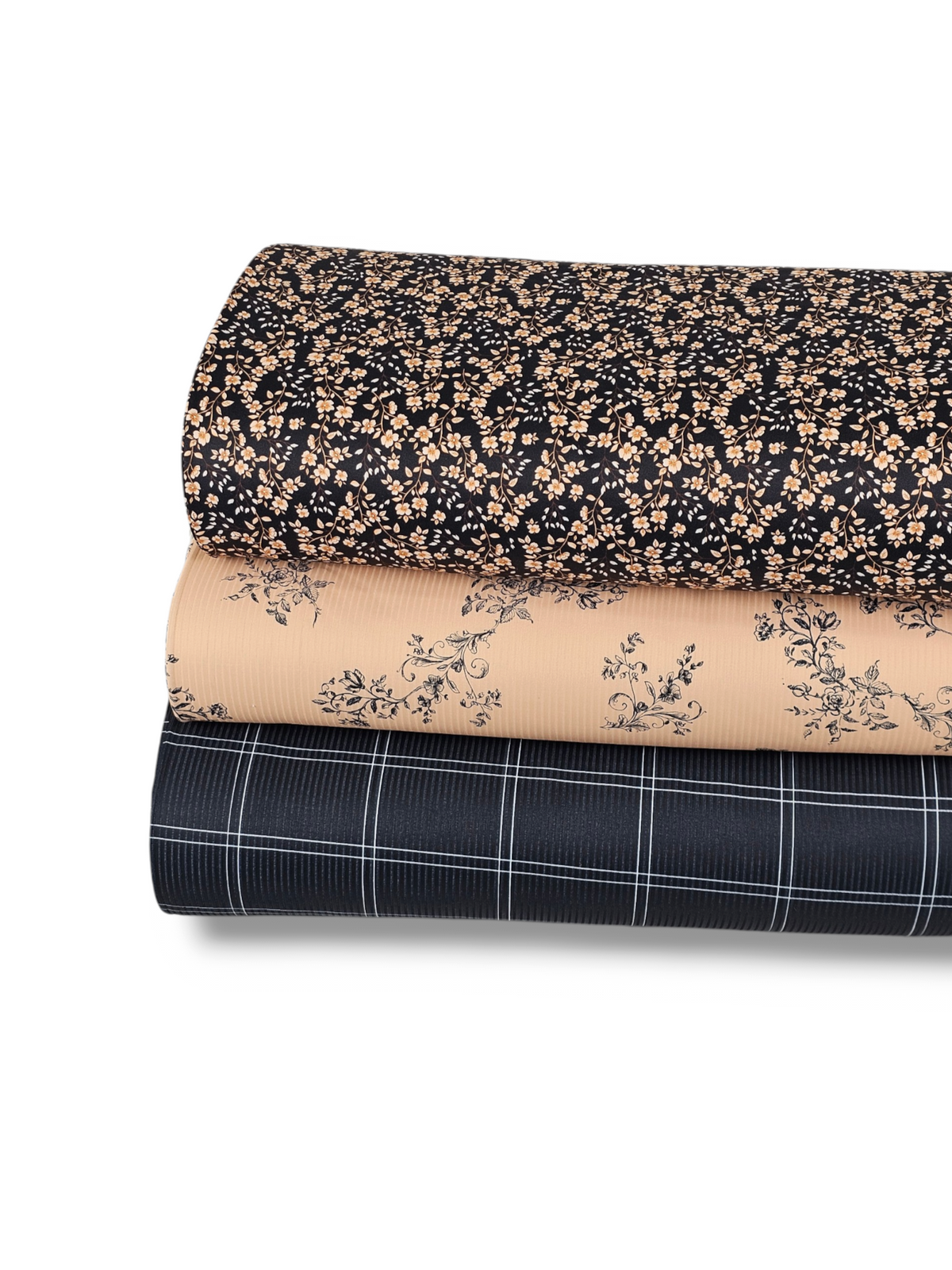 *Unique Design* Tricot Knit Mini Vining Floral Black